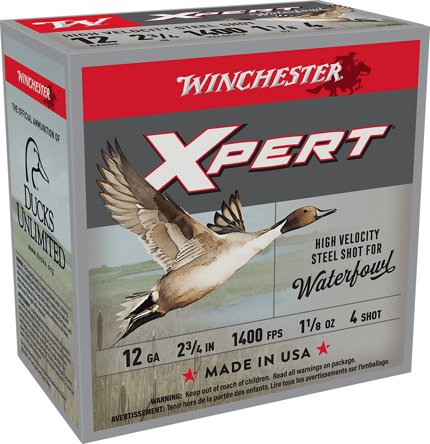 Winchester Ammo WEX12H4 Super X Xpert High Velocity 12Gauge 2.75″ 1 1/8oz 4Shot 25 Per Box/10 Case
