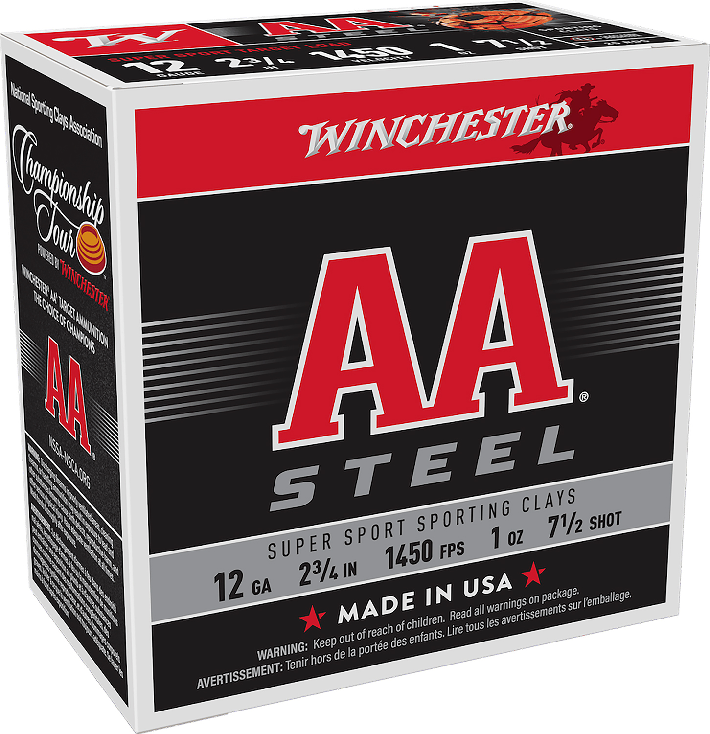 Winchester Ammo AASCL12S7 AA Super Sport Sporting Clay 12Gauge 2.75″ 1oz 7.5Shot 25 Per Box/10 Case