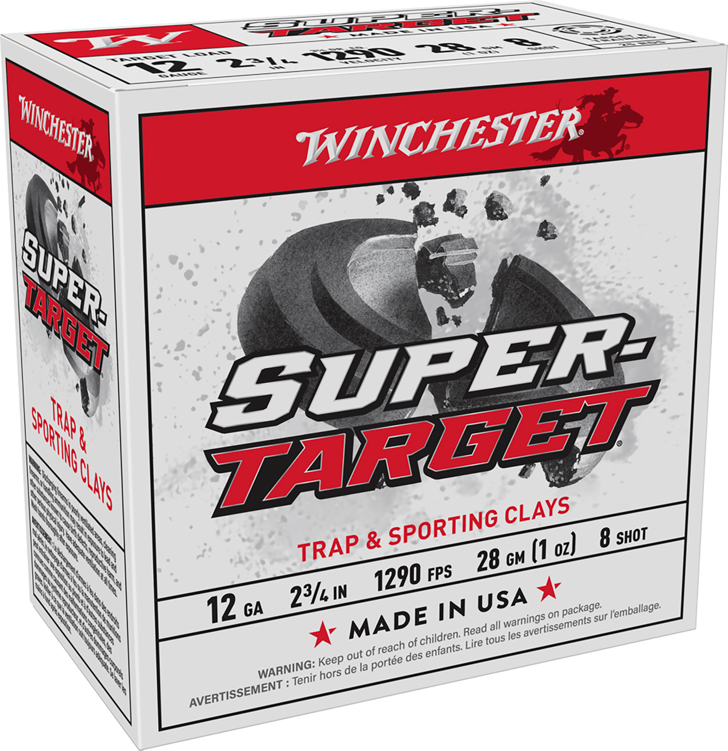 Winchester Ammo TRGT12908 Super-Target Light Target 12Gauge 2.75″ 1oz 8Shot 25 Per Box/10 Case