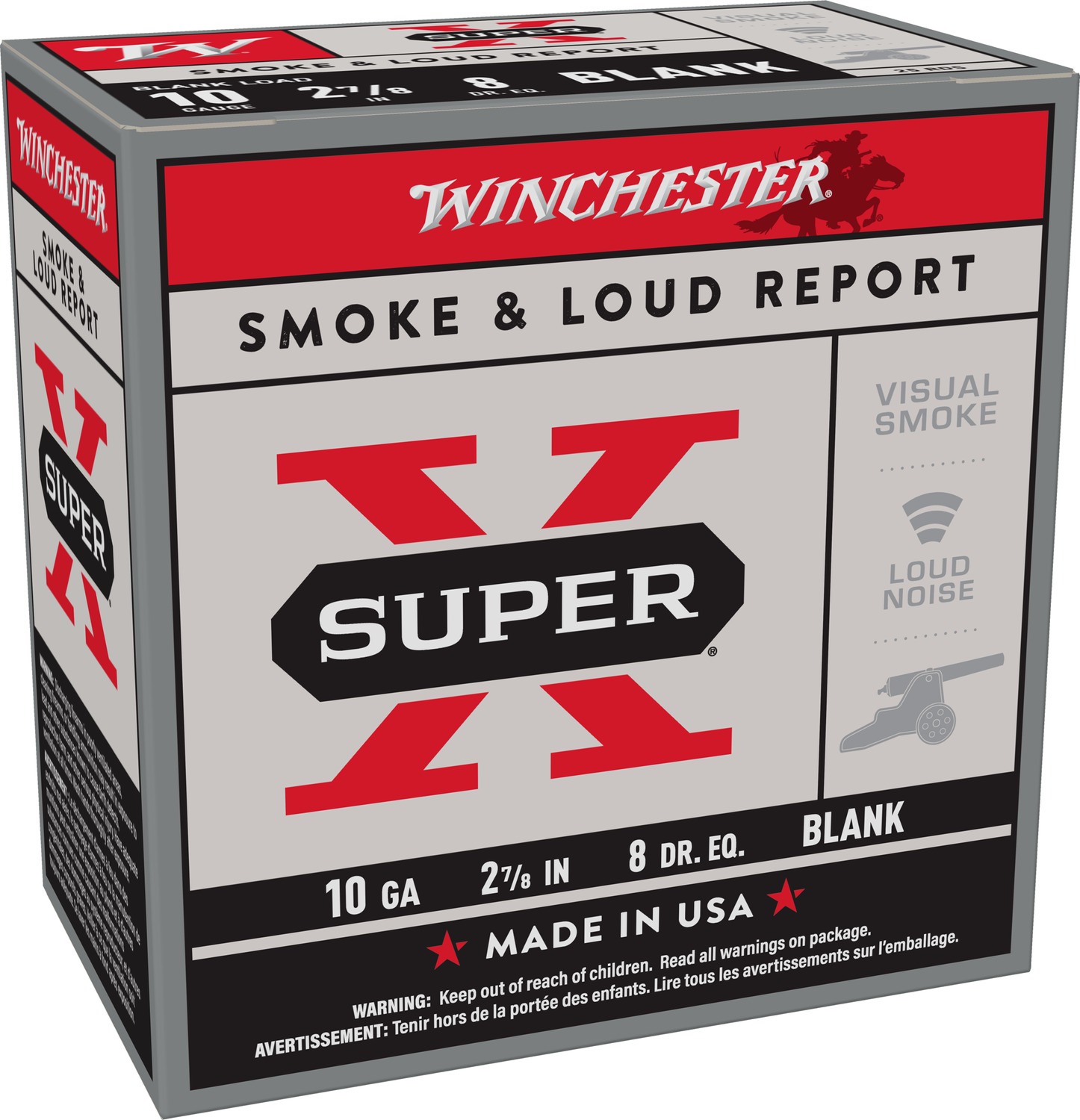 Winchester Ammo XBP10W Super X Blank 10Gauge 2.87″ 25 Per Bx/10 Case