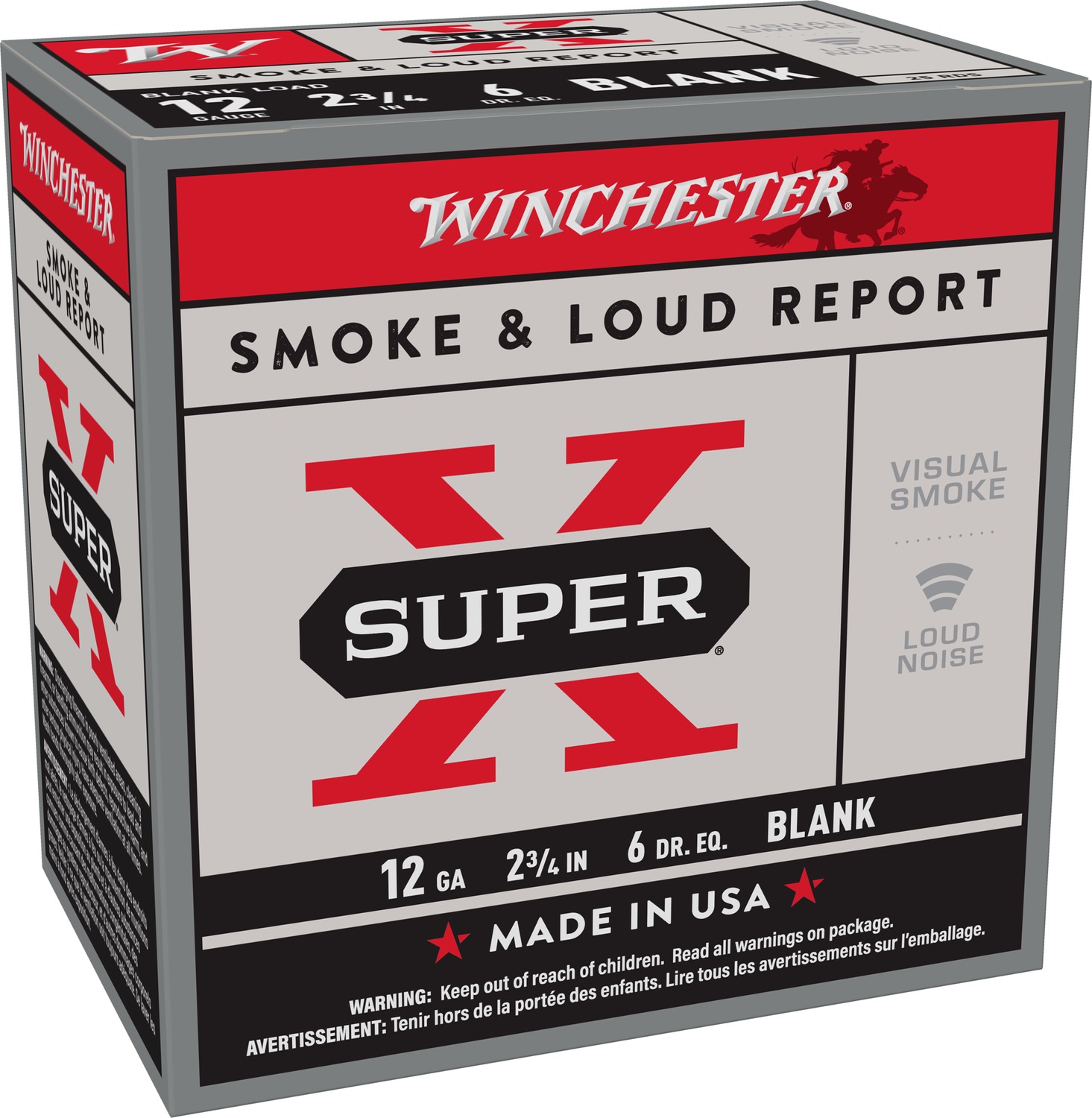 Winchester Ammo XBP12W Super X Blank 12Gauge 2.75″ 25 Per Bx/10 Case