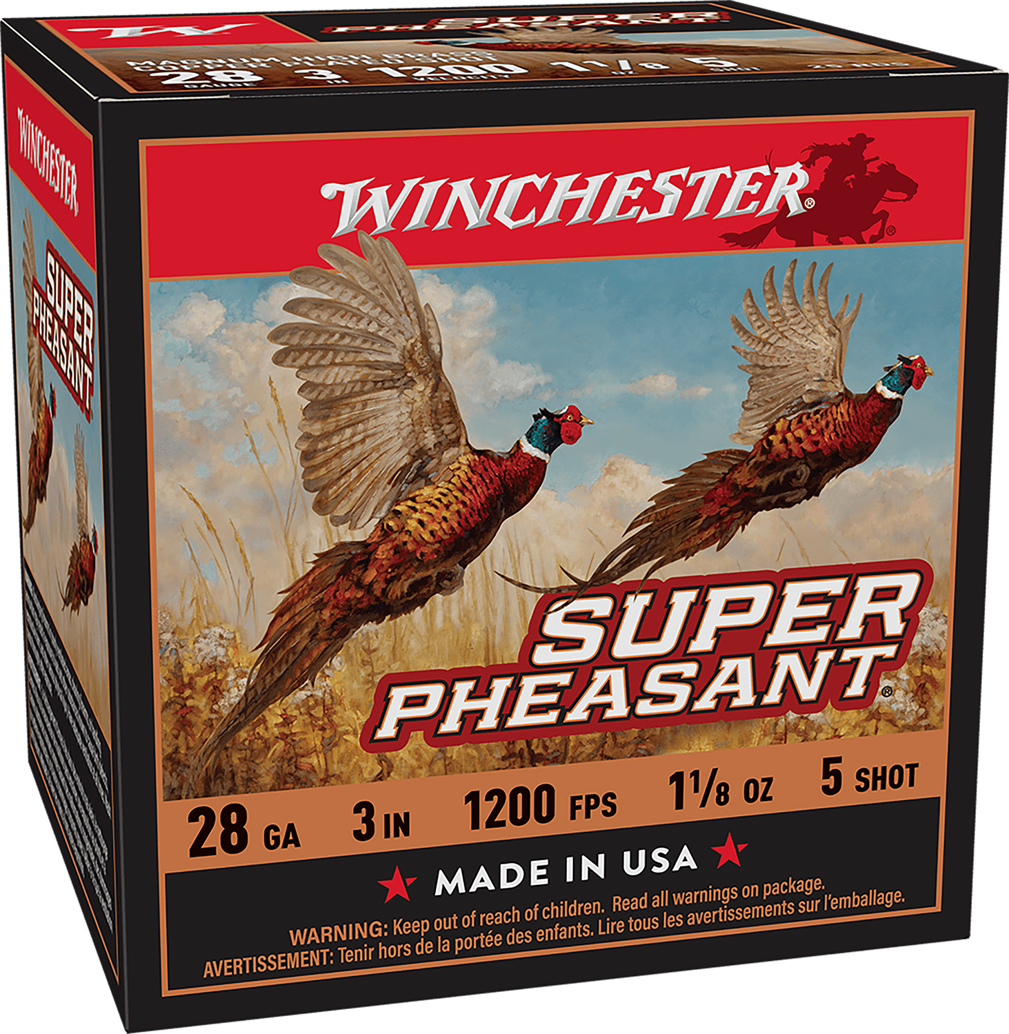 Winchester Ammo X283PH5 Super Pheasant 28Gauge 3″ 1 1/8oz 5Shot 25 Per Box/10 Case