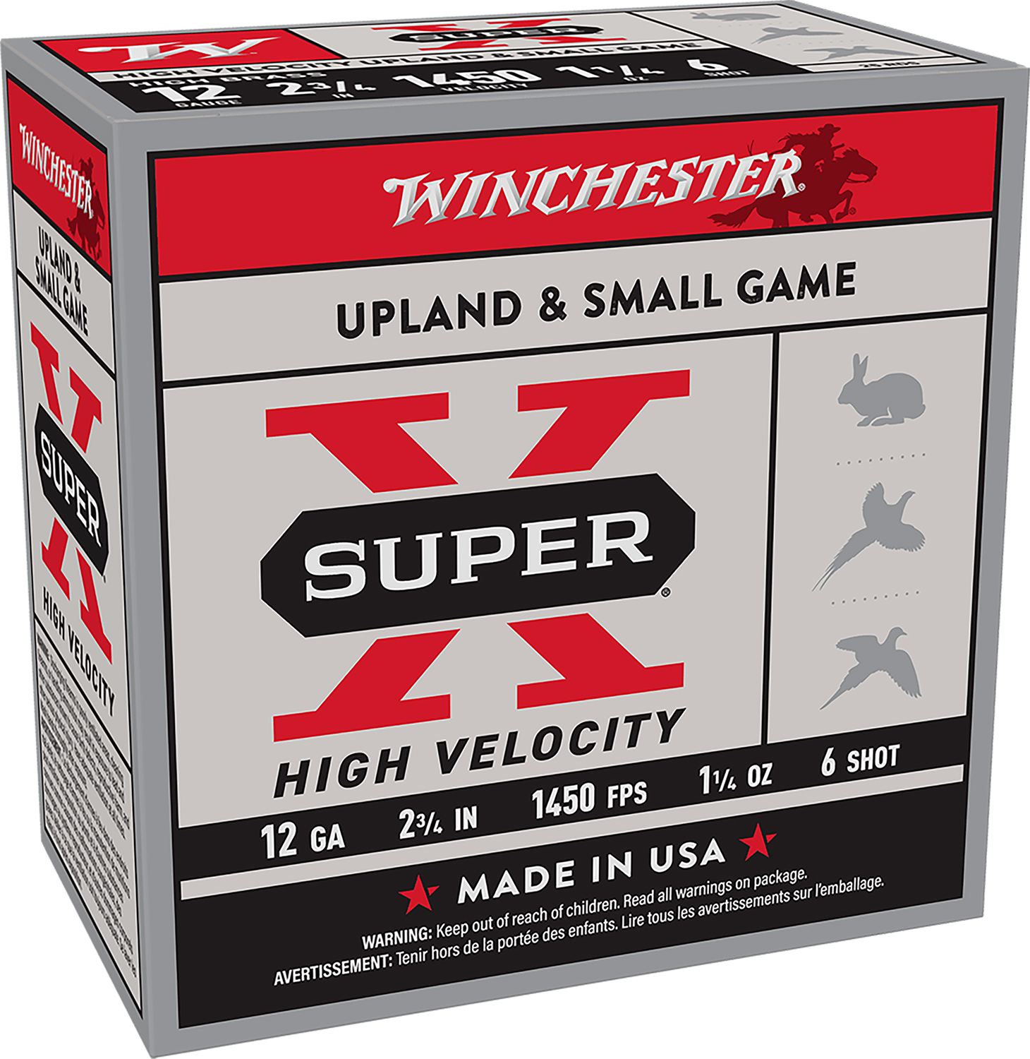 Winchester Ammo X12HV6 Super X High Velocity 12Gauge 2.75″ 1 1/4oz 6Shot 25 Per Box/10 Case