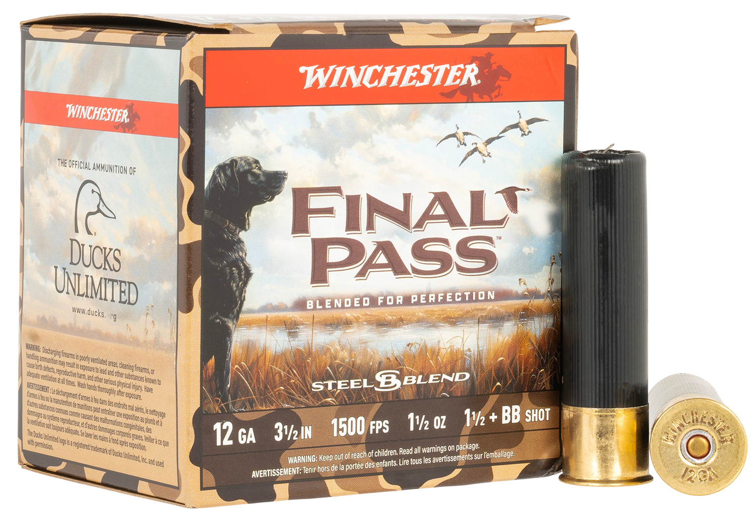 Winchester Ammo FP12LBB15 Final Pass 12Gauge 3.50″ 1 1/2oz BB/1.5Shot 25 Per Box/10 Case