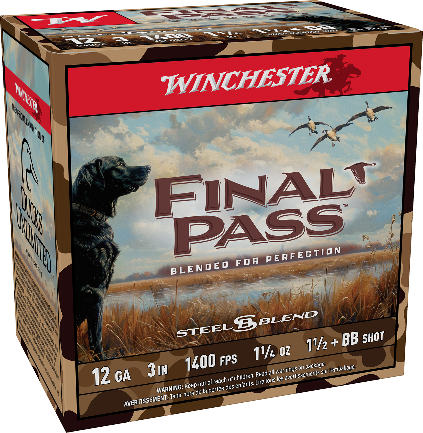 Winchester Ammo FP123BB15 Final Pass 12Gauge 3″ 1 1/4oz BB/1.5Shot 25 Per Box/10 Case