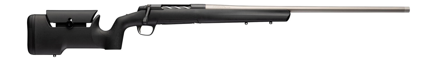 Browning 036120294 X-Bolt 2 Special Max LR Full Size 6.5 PRC 3+1 24″ Matte Stainless Heavy Sporter Threaded Barrel, Matte Stainless Stainless Steel Drilled & Tapped Receiver, Black Adjustable Max Synt