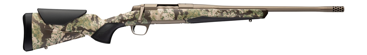 Browning 036139218 X-Bolt 2 Speed SPR Full Size 308 Win 4+1 18″ Smoked Bronze Cerakote Fluted Threaded Barrel, Smoked Bronze Cerakote Steel Drilled & Tapped Receiver, Kryptek Obskura Transitional Camo