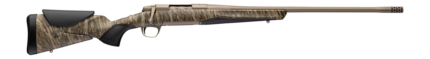 Browning 036146298 X-Bolt 2 Speed Full Size 7mm PRC 3+1 24″ Smoked Bronze Cerakote Fluted Threaded Barrel, Smoked Bronze Cerakote Steel Drilled & Tapped Receiver, Mossy Oak Bottomland Adj Vari-Tech Sy
