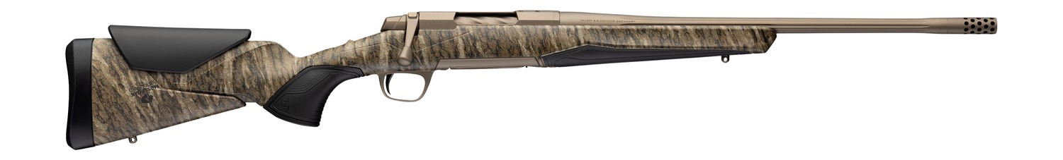 Browning 036147298 X-Bolt 2 Speed SPR Full Size 7mm PRC 3+1 20″ Smoked Bronze Cerakote Fluted Threaded Barrel, Smoked Bronze Cerakote Steel Drilled & Tapped Receiver, Mossy Oak Bottomland Adj Vari-Tec