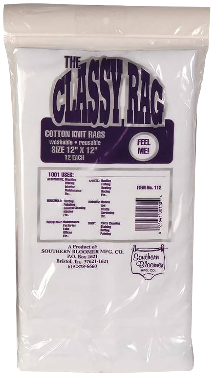 Southern Bloomer 112 Cleaning Patches Cotton 12″ x 12″ 12 Per Bag