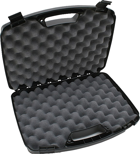 MTM Case-Gard 80940 Double Handgun Case Black Polypropylene Holds 2 Handguns w/ up to 8′ Barrels