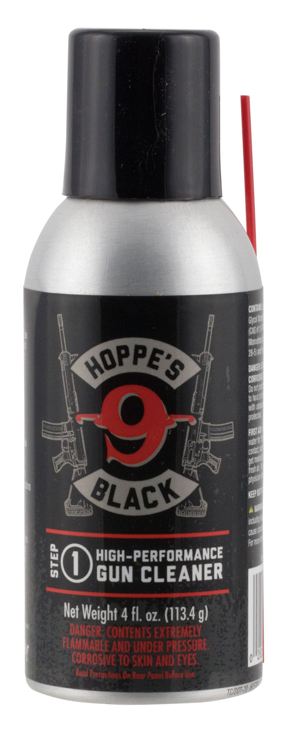 Hoppe’s HBC4A Black Gun Cleaner Removes Oil Grease Dirt 4 oz. Aerosol Can with Extension Tube