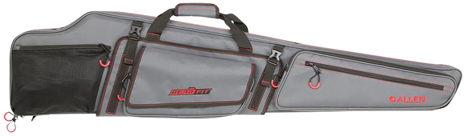 Allen 94948 Gear-Fit Dakota 48″ Rifle Case Gray w/Red Accents, Padding  & Organizer Pocket for Scoped Rifle