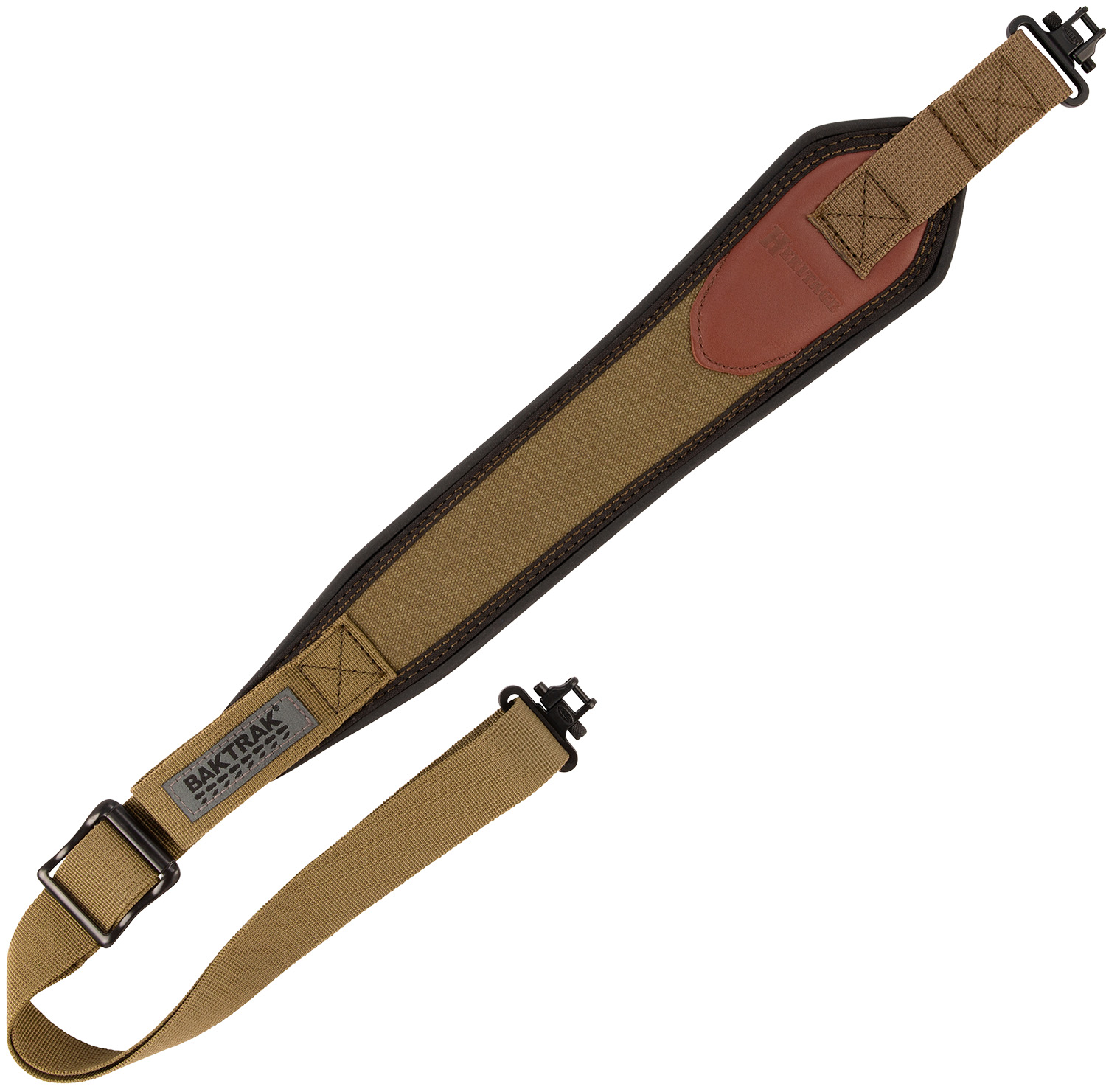 Heritage Cases 8110 Long Gun Sling Olive Canvas w/Leather Trim 33″-46″ OAL