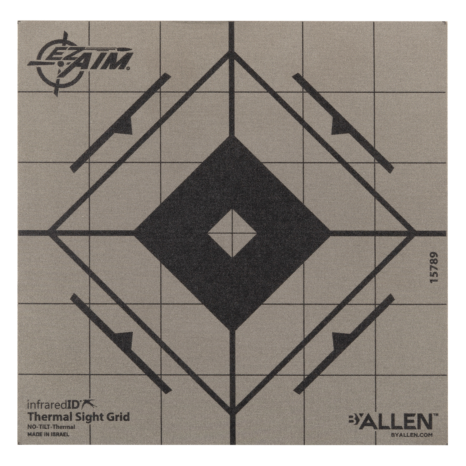 Allen 15789 Thermal Target Sight-In Grid Hanging Paper 6″ x 6″ Black/Gray