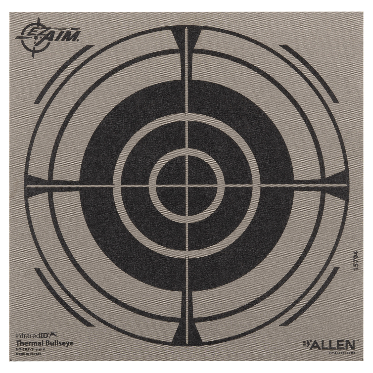 Allen 15794 Thermal Target Bullseye Hanging Paper 8″ x 8″ Black/Gray