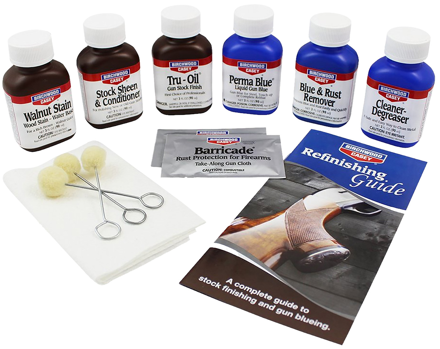 Birchwood Casey 20001 Deluxe Perma Blue & Tru-Oil Gun Stock Finishing Kit