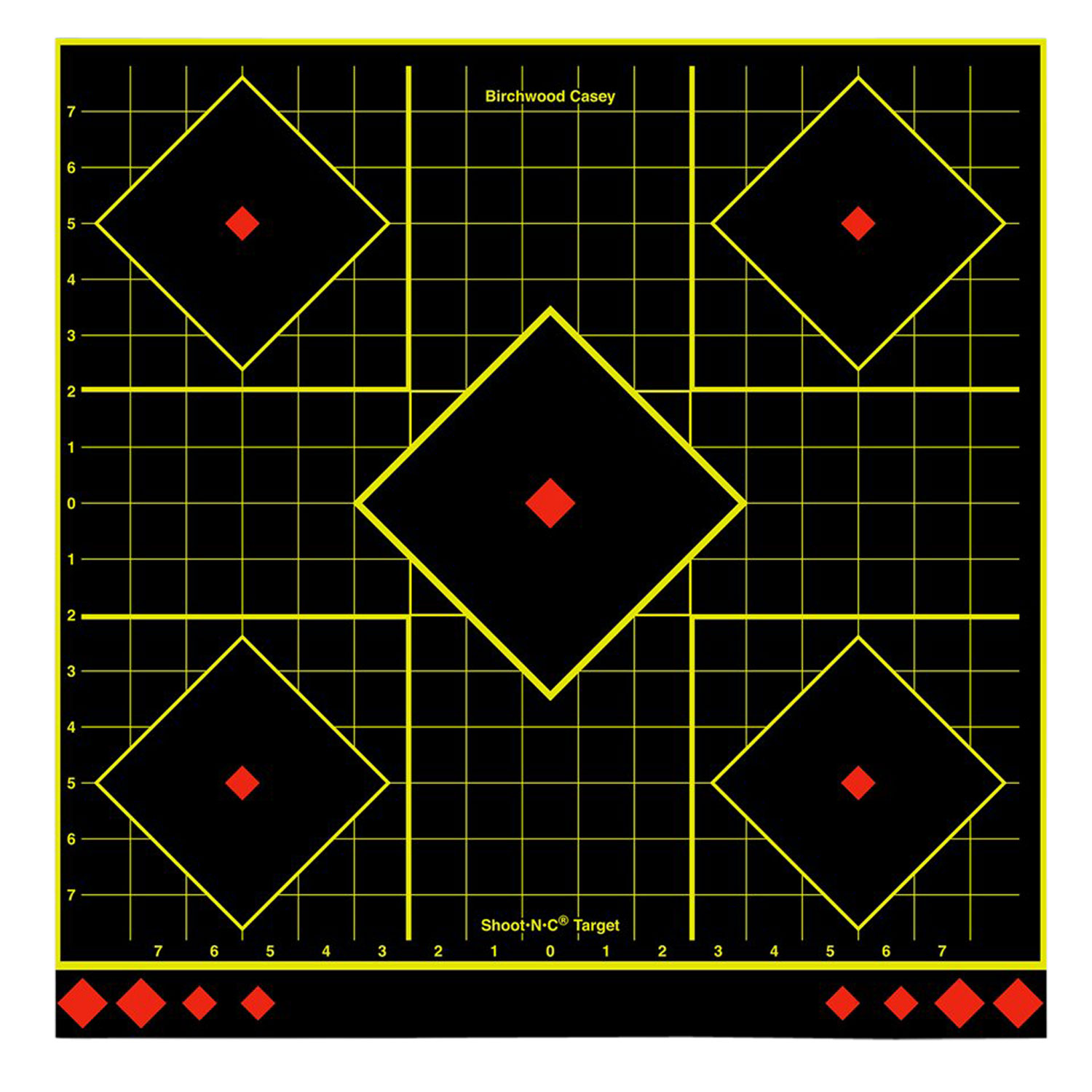 Birchwood Casey 34175 Shoot-N-C Reactive Target Self-Adhesive Paper Multi Color 17.75″ 5-Diamond 5 Pack