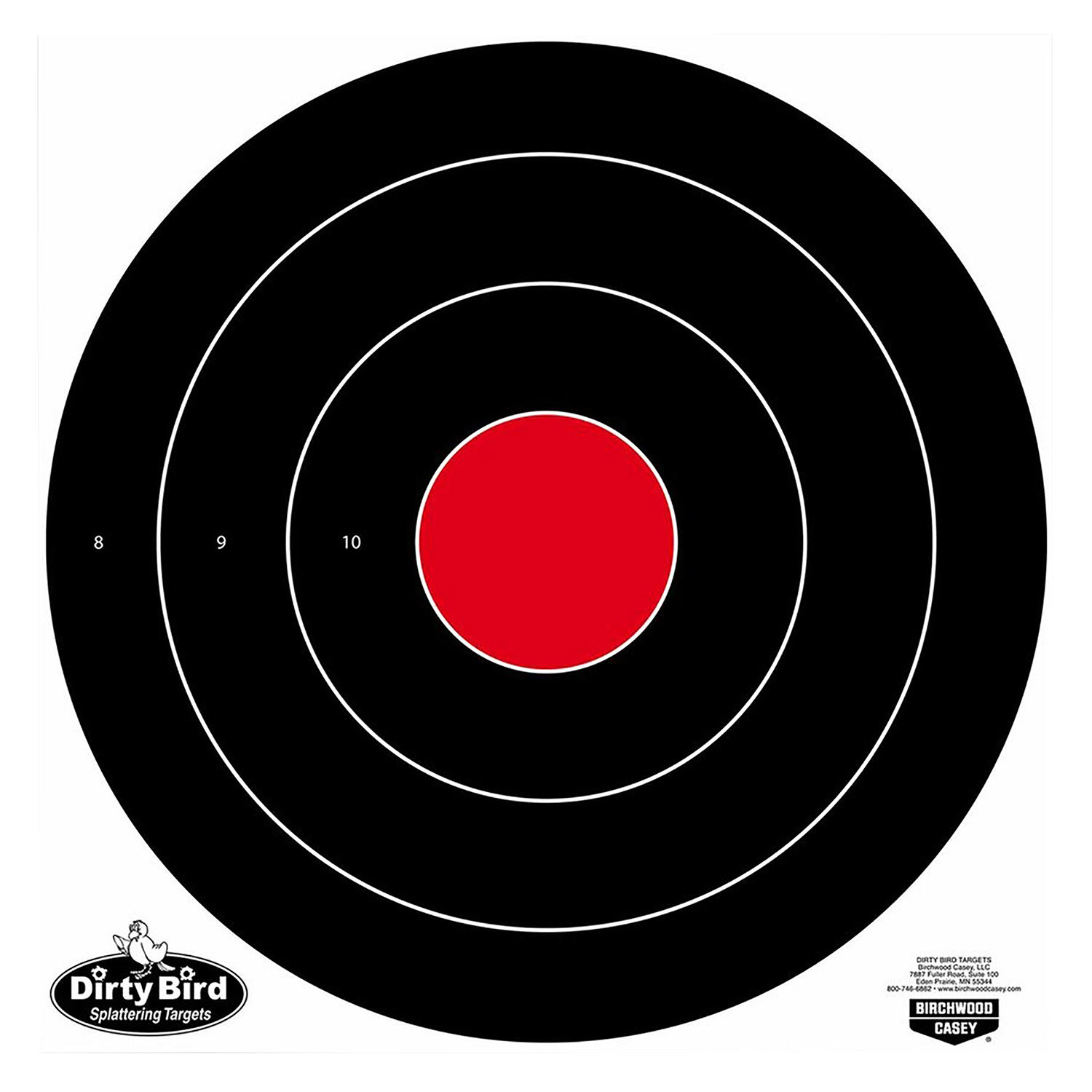 Birchwood Casey 35181 Dirty Bird Bullseye Tagboard Target 17.25″ 100 Per Pkg