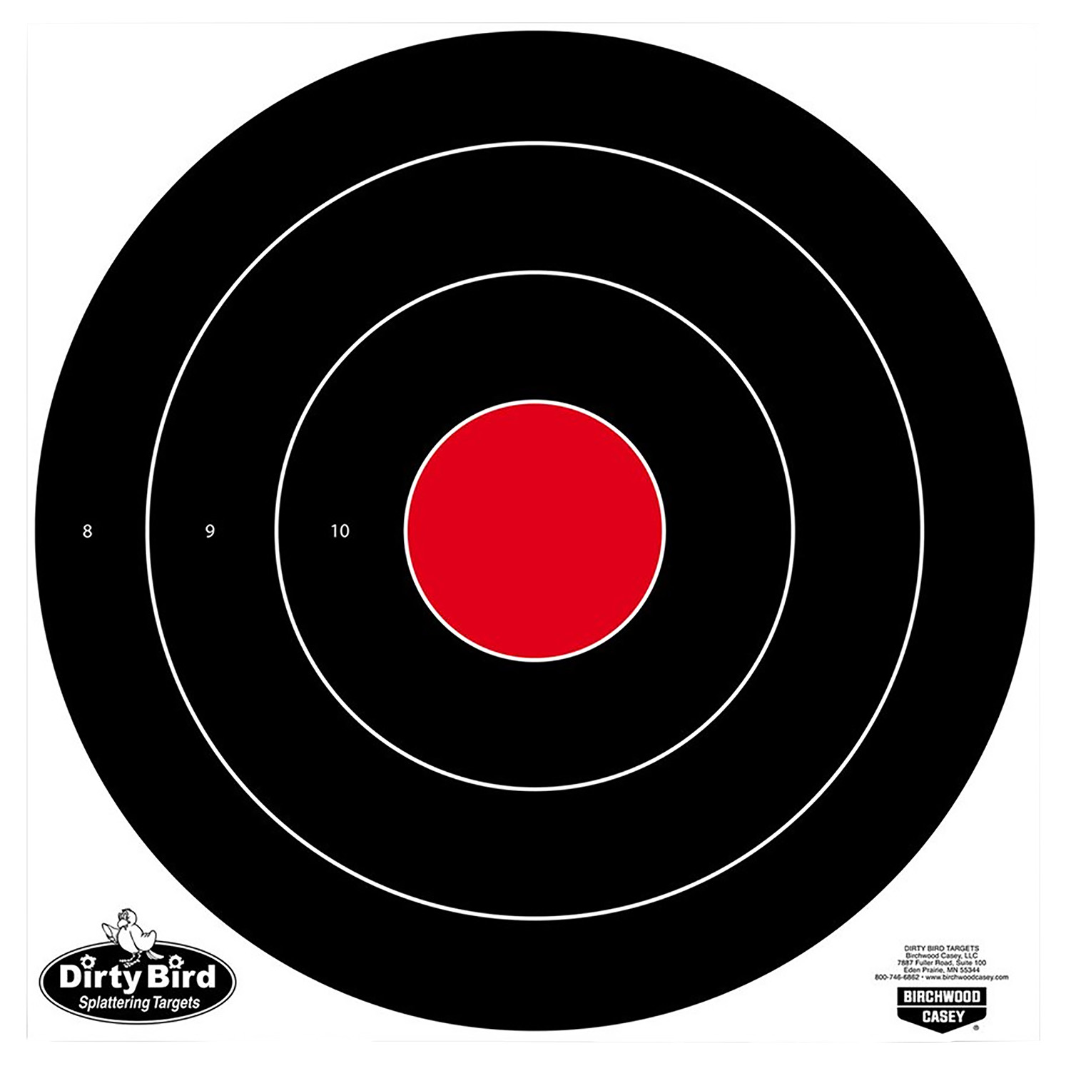 Birchwood Casey 35185 Dirty Bird 17.25″ Bullseye Tagboard Hanging Black/White 5 Pack
