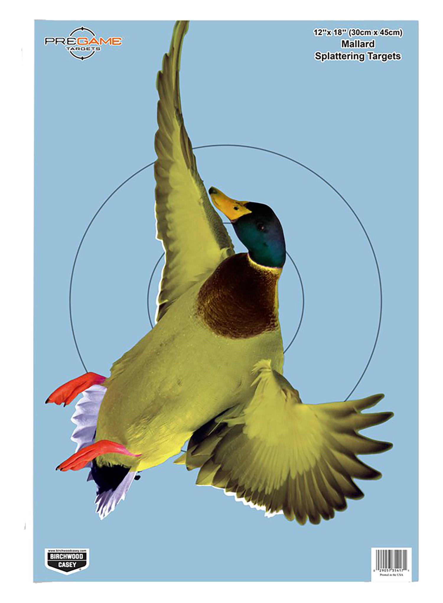 Birchwood Casey 35407 Pregame  Duck Paper Hanging Rifle/Shotgun 12″ x 18″ Impact Enhancement 8 Per Pkg