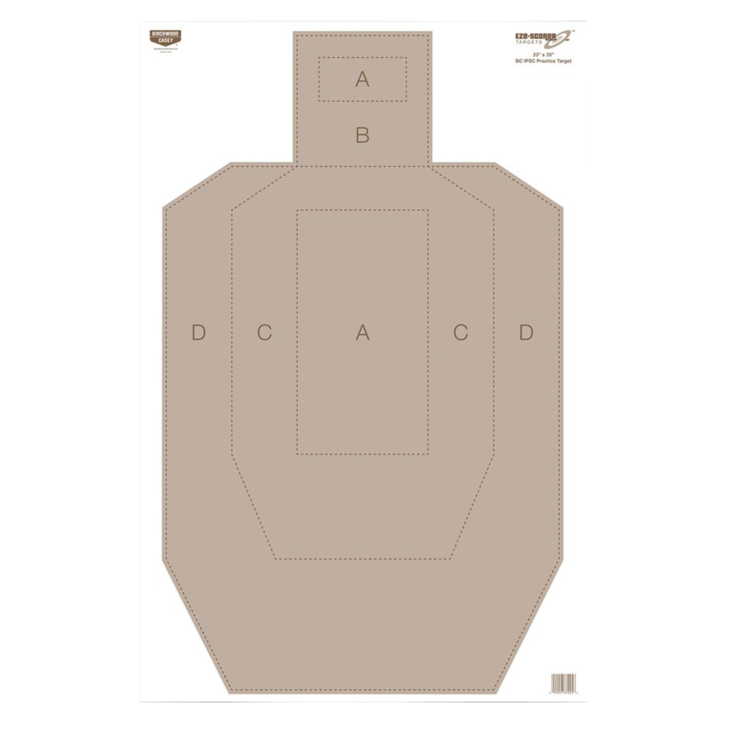 Birchwood Casey 37025 EZE-Scorer IPSC Hanging Paper 23″ x 35″ Tan Pkg of 100