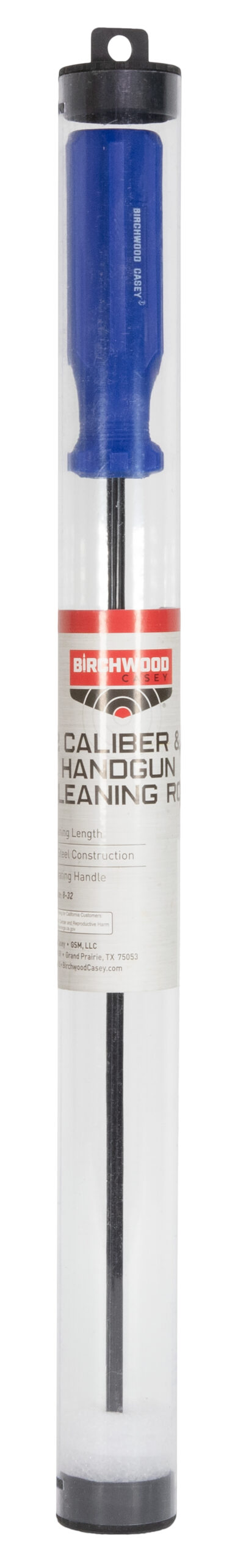 Birchwood Casey 41409 Cleaning Rod Steel 22 Cal Handgun Firearm 12″ Long Includes Reusable Storage Tube