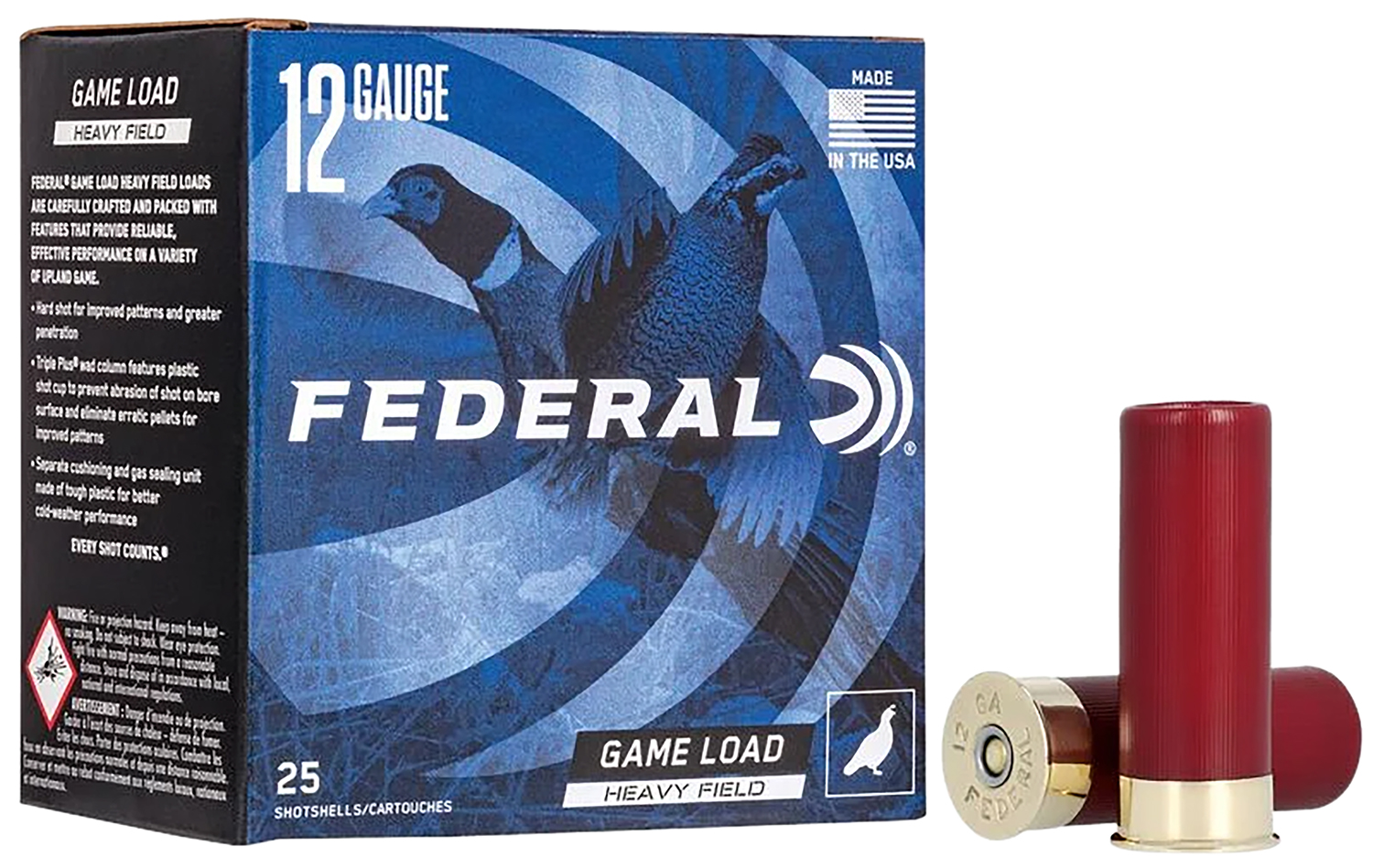 Federal H1254 Game-Shok Heavy Field 12Gauge 2.75″ 1 1/4oz 4Shot 25 Per Box/10 Case