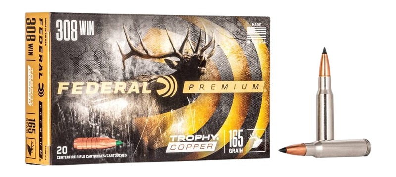 Federal P308TC2 Premium 308Win 165gr Trophy Copper 20 Per Box/10 Case