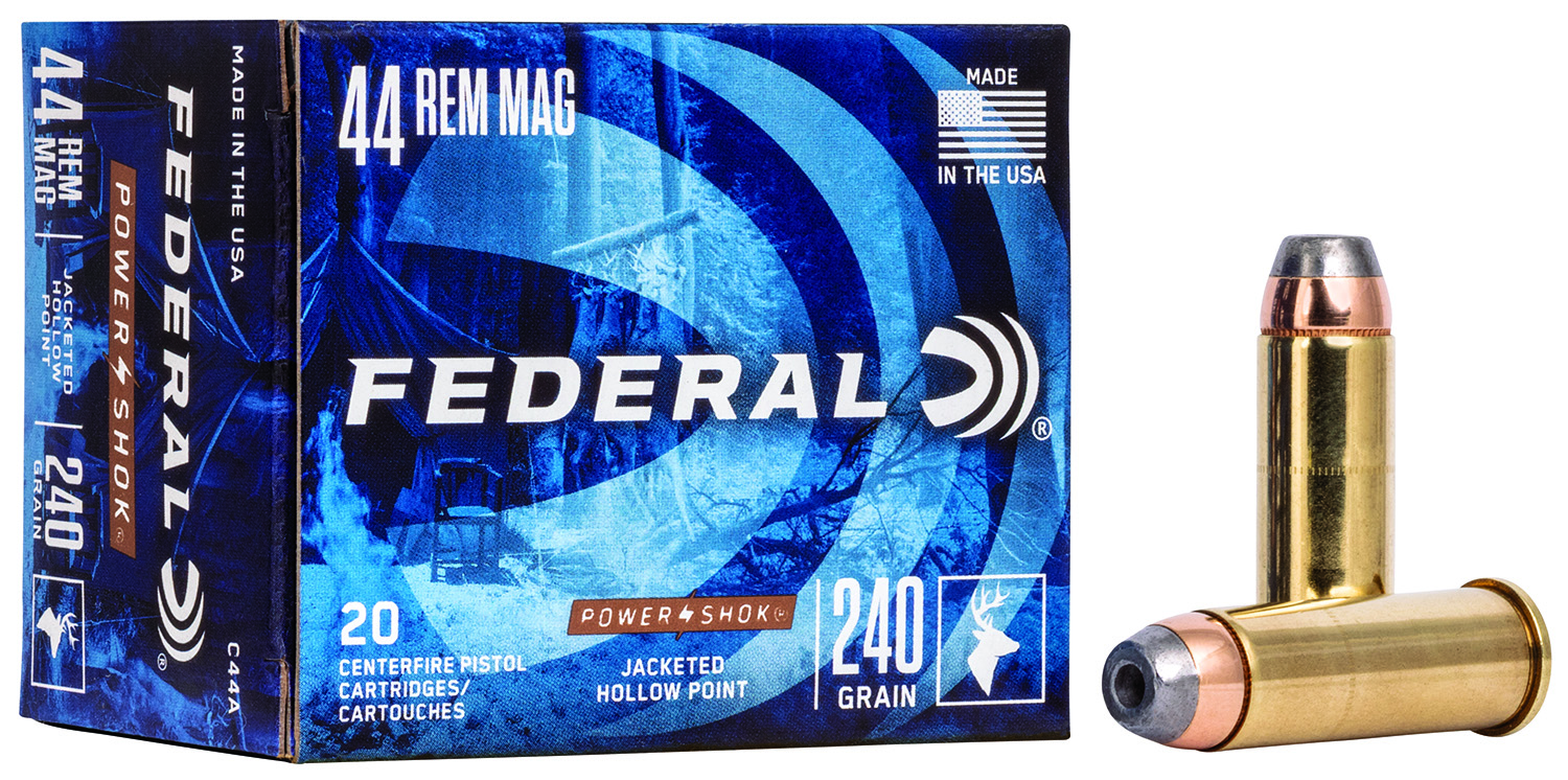 Federal C44A Power-Shok Handgun 44RemMag 240gr Jacketed Hollow Point 20 Per Box/25 Case