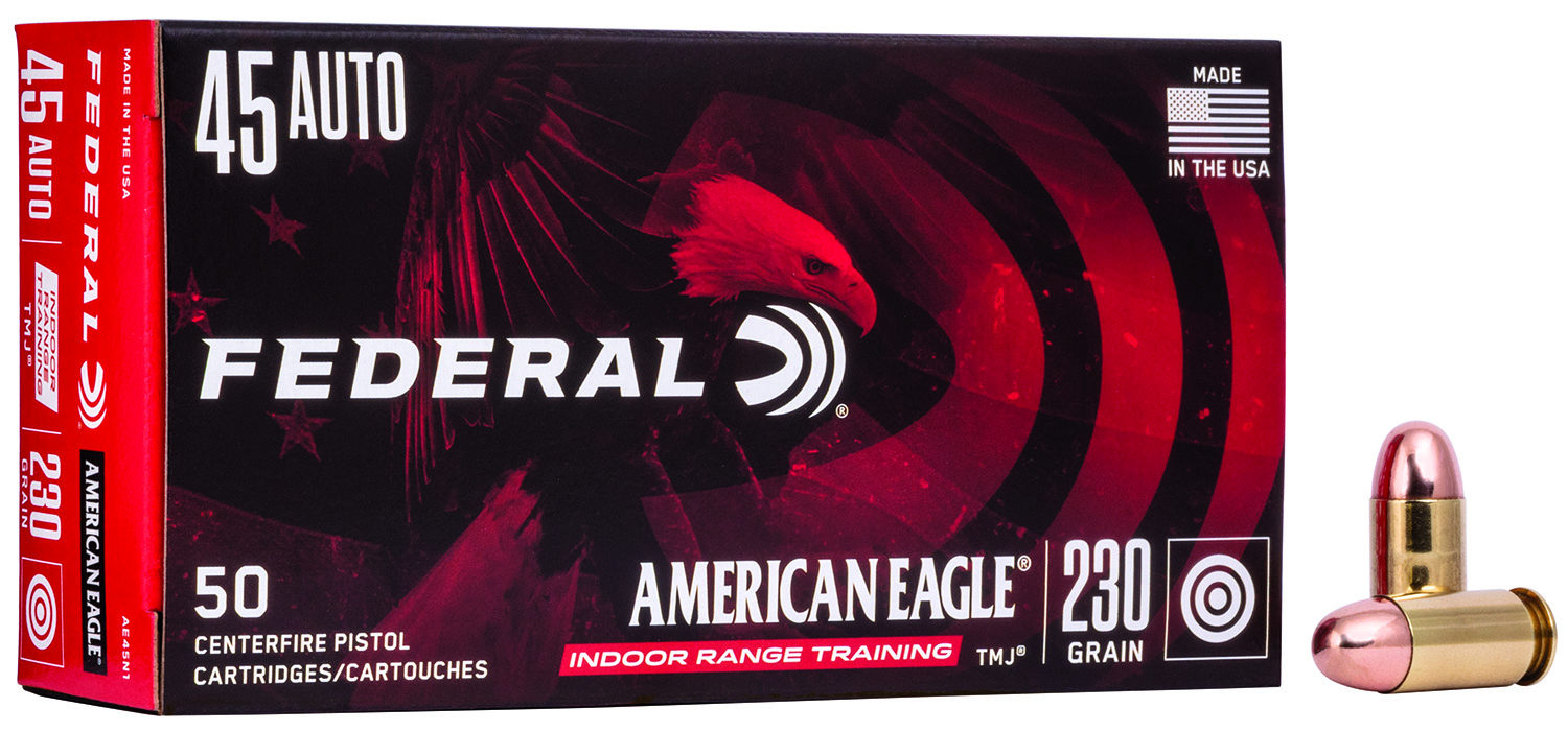 Federal AE45N1 American Eagle IRT 45ACP 230gr Total Metal Jacket 50 Per Box/20 Case