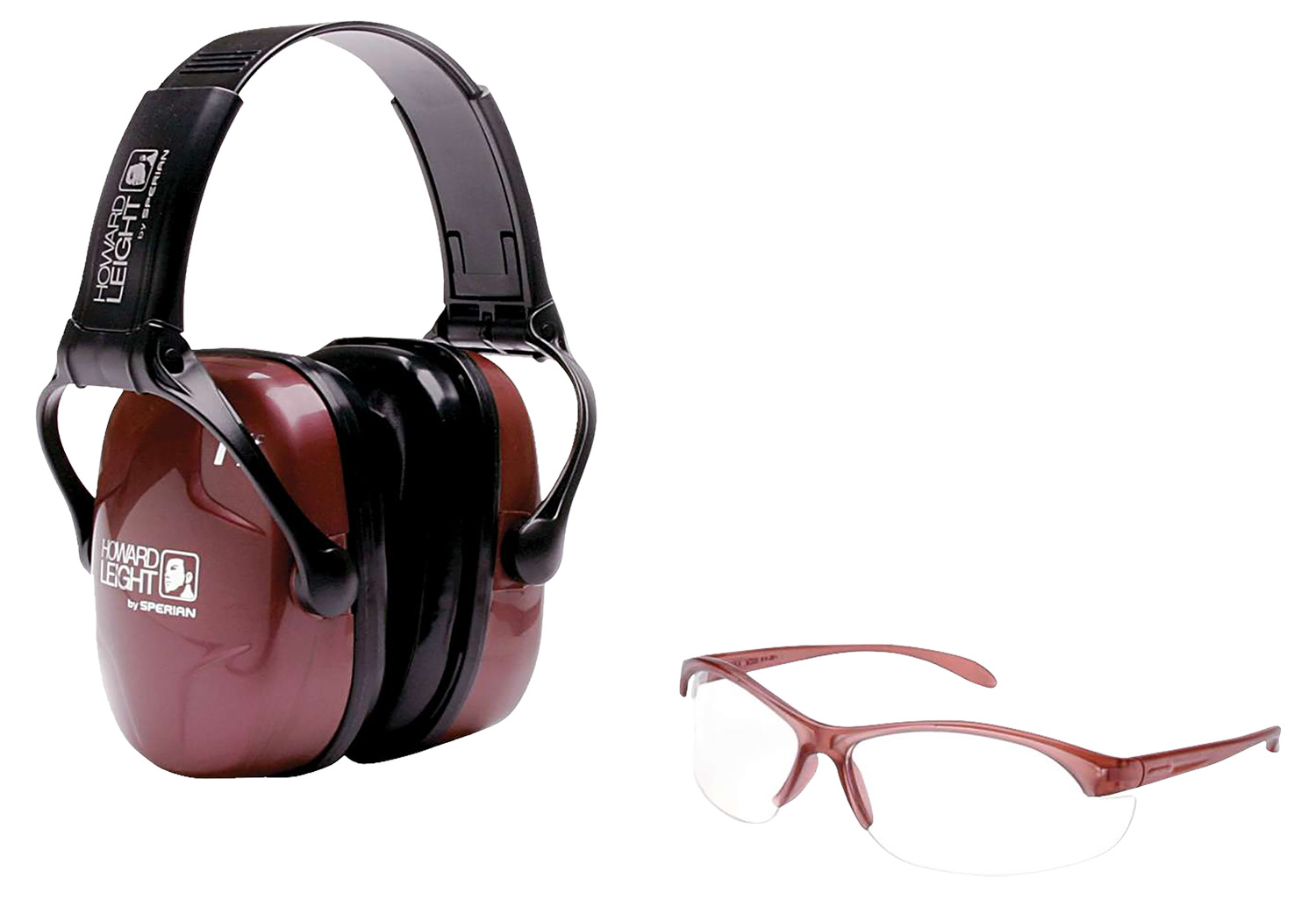Howard Leight R01727 Woman’s Shooting Safety Combo 25 dB Over the Head Dusty Rose/Black Women