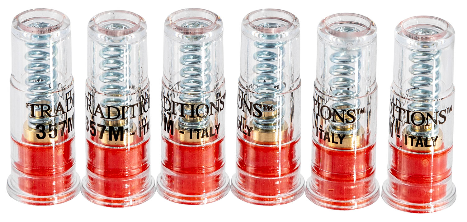 Traditions ASC357 Snap Caps Handgun 357Mag Plastic Brass Base 6Pack