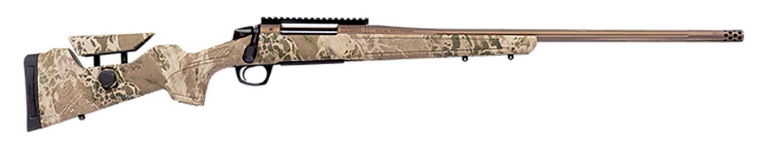 CVA CR3969 Cascade Long Range Hunter Full Size 7mm PRC 24″ Smoked Bronze Cerakote Steel Threaded Barrel, Realtree Hillside Synthetic Stock