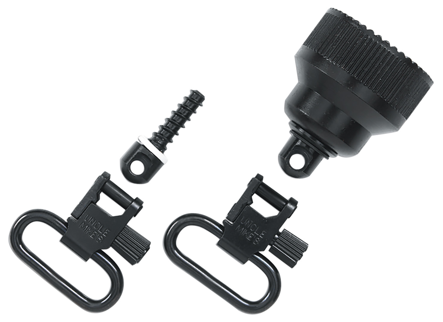 Uncle Mike’s 18015 Mag Cap Swivel Set made of Steel with Blue Finish, 1″ Loop Size & Quick Detach Style for  20 Gauge Remington 870 & 870 Youth Includes Two Super Swivels