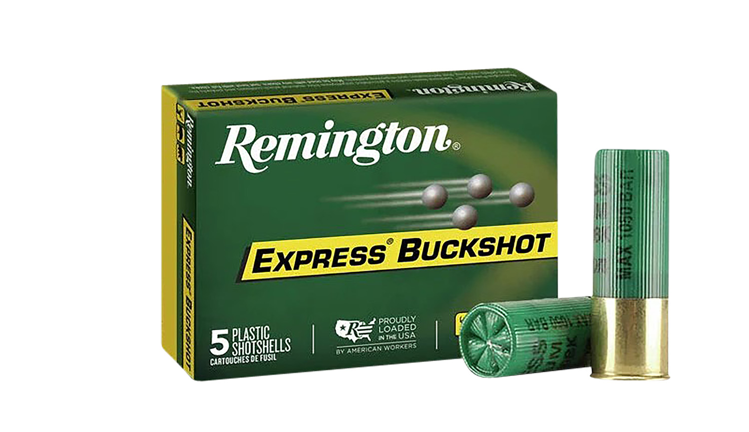 Remington Ammunition 20640 Express Buckshot 12Gauge 3″ 4Buck Shot 5 Per Box/ 50 Case