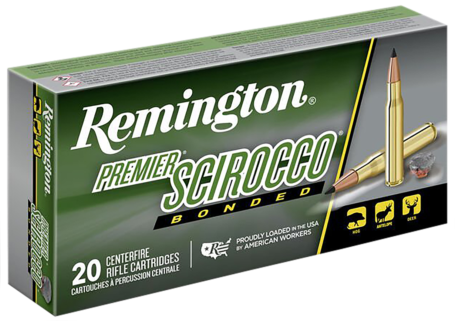 Remington Ammunition 29320 Premier Scirocco Bonded 243Win 90gr Swift Scirocco Bonded 20 Per Box/10 Case