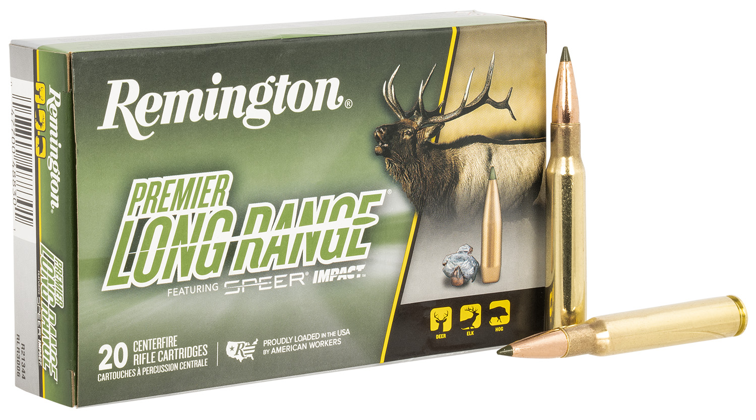 Remington Ammunition R21344 Premier Long Range 30-06Springfield 175gr Speer Impact 20 Per Box/10 Case
