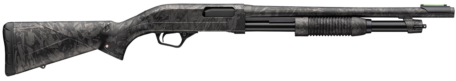 Winchester Repeating Arms 512457695 SXP Defender Compact 20 Gauge Pump 3″ 5, 2 3/4″ Shells 18″ Forged Carbon Hydrodip Steel Barrel, Aluminum Receiver, Fixed Forged Carbon Hydrodip Synthetic Stock