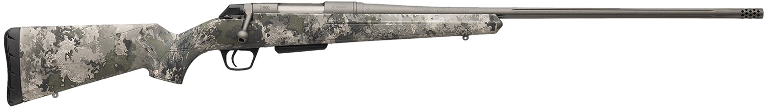 Winchester Repeating Arms 535800212 XPR Extreme 243 Win 3+1 22″ Tungsten Cerakote Fluted Threaded Barrel & Drilled & Tapped Steel Receiver, Fixed TrueTimber VSX Synthetic Stock