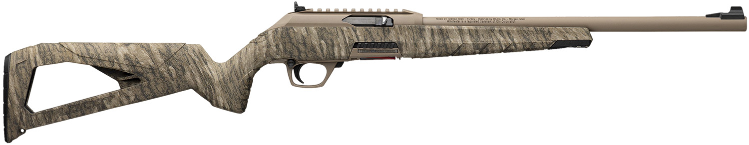Winchester Repeating Arms 521163102 Wildcat 22 LR 10+1 18″ Flat Dark Earth Perma-Cote Button-Rifled Barrel, Flat Dark Earth Picatinny Rail Polymer Receiver, Picatinny Rail Forend, Mossy Oak Bottomlan
