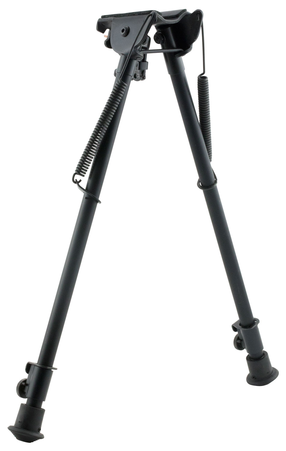Harris Bipods H1A2 Non-Swivel H Swivel Stud, 13.50-23″ Black Steel/Aluminum, Rubber Feet