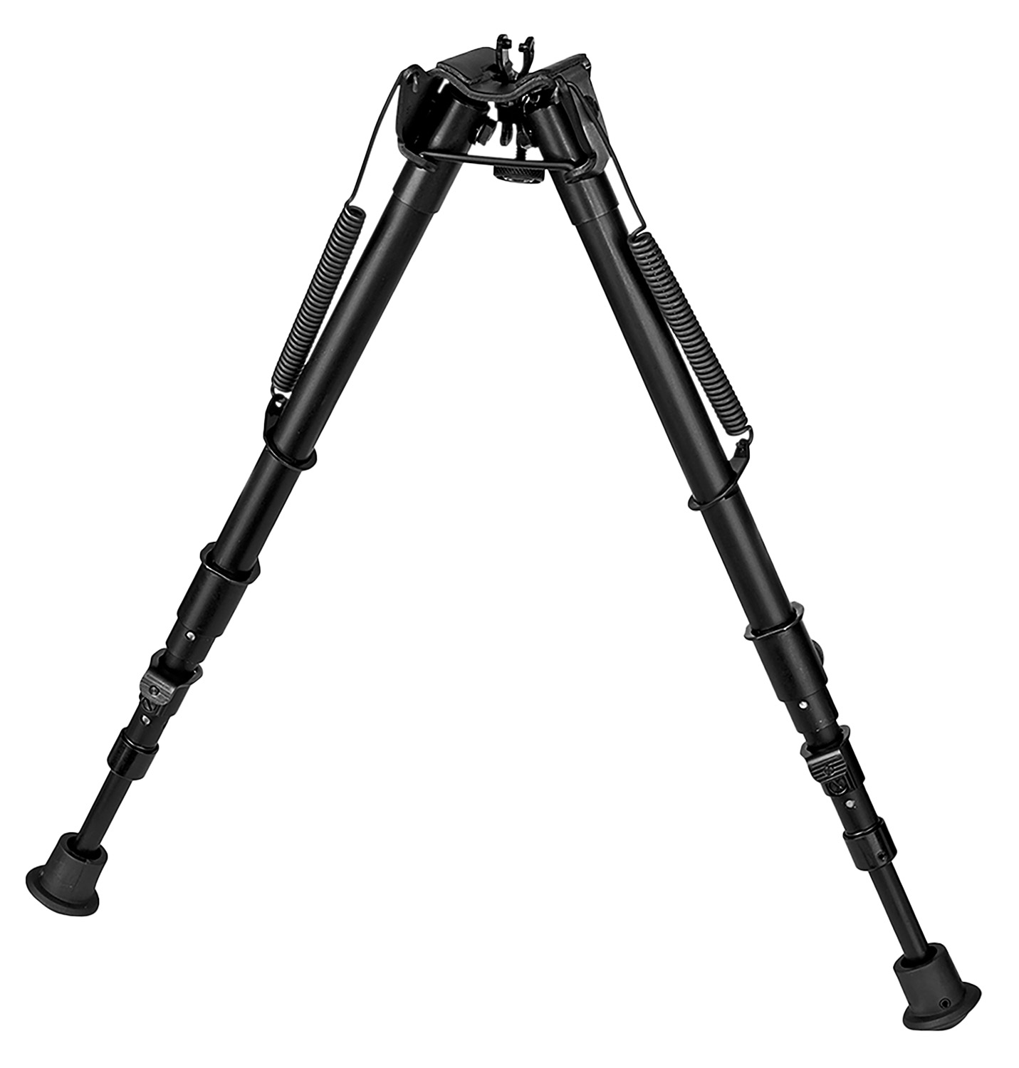 Harris Bipods 25C1A2 Non-Swivel 25C Swivel Stud, 13.50-27″, Black Steel/Aluminum, Rubber Feet