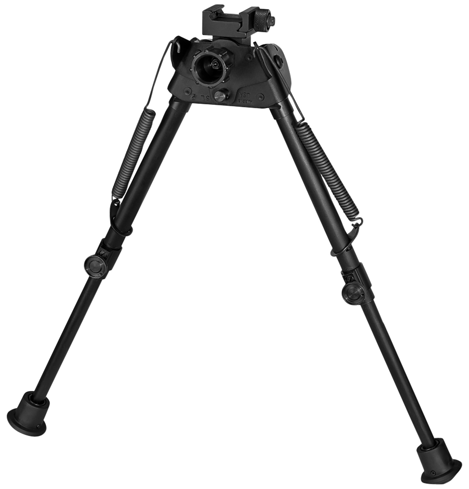 Harris Bipods S-L2P Swivel L Picatinny, 9-13″, Black Steel/Aluminum, Self-Leveling Legs, Rubber Feet