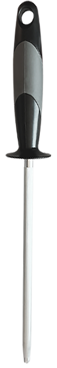 AccuSharp 032C Sharpening Steel 9″ Black Overmolded Rubber Handle Steel