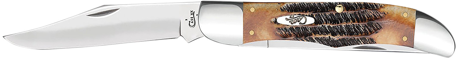 Case 03574 Hunter 4.10″ Folding Plain Mirror Polished Tru-Sharp SS Blade, 6.5 BoneStag Handle