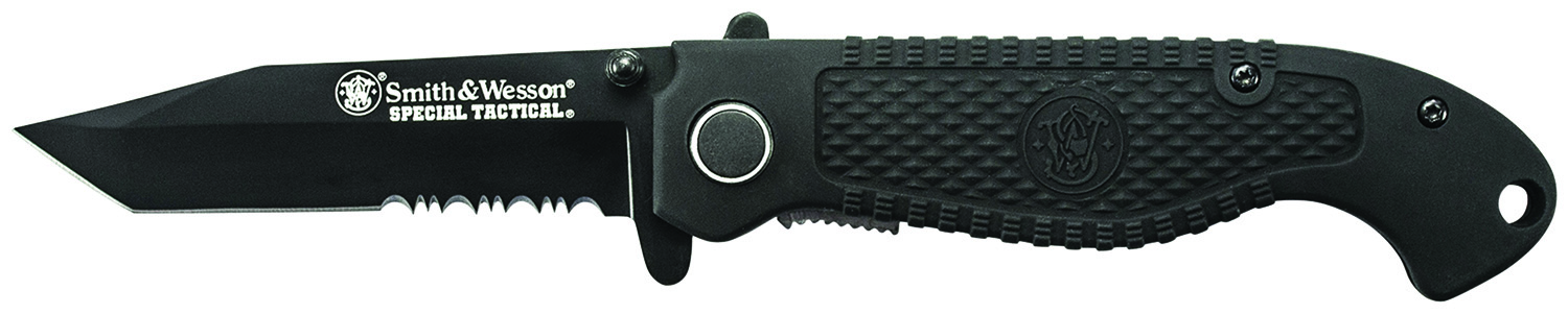 Smith & Wesson Knives CKTACBSCP Special Tactical 3.50″ Folding Part Serrated Stainless Steel Blade 4.60″ Black