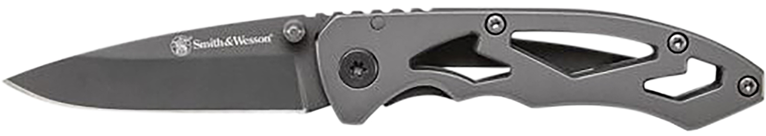 Smith & Wesson Knives CK400CP Skeletonized  2.20″ Folding Drop Point Plain Stainless Steel Blade 3.20″ Handle Includes Pocket Clip