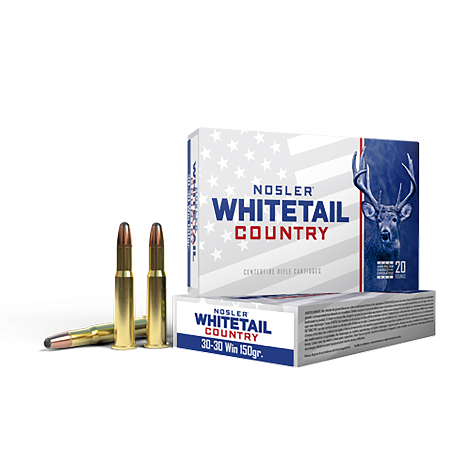 Nosler 40135 Whitetail Country 30-30Win 150gr Spitzer Boat Tail 20 Per Box/10 Case