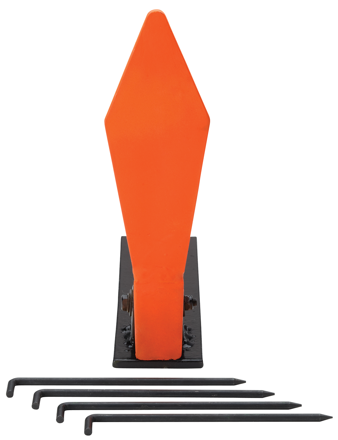 Champion Targets 44886 .22 Diamond Pop-Up Target Rimfire Rifles Orange Steel Diamond Standing Includes Ground Stakes